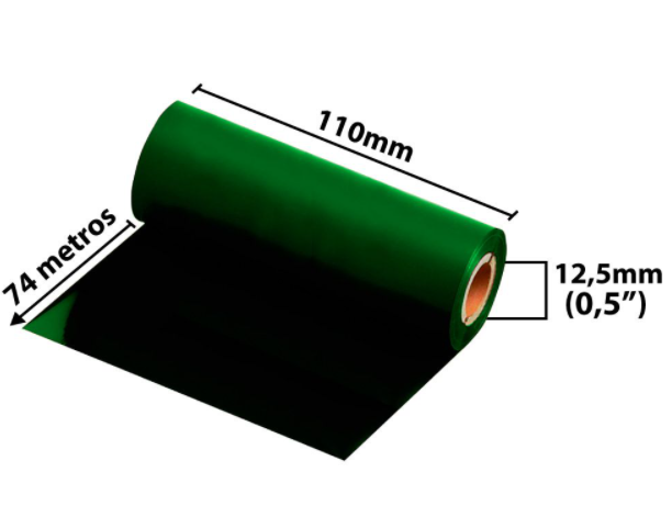 Ribbon Misto para fita de Cetim 110x74 Metros Verde - imagem 1