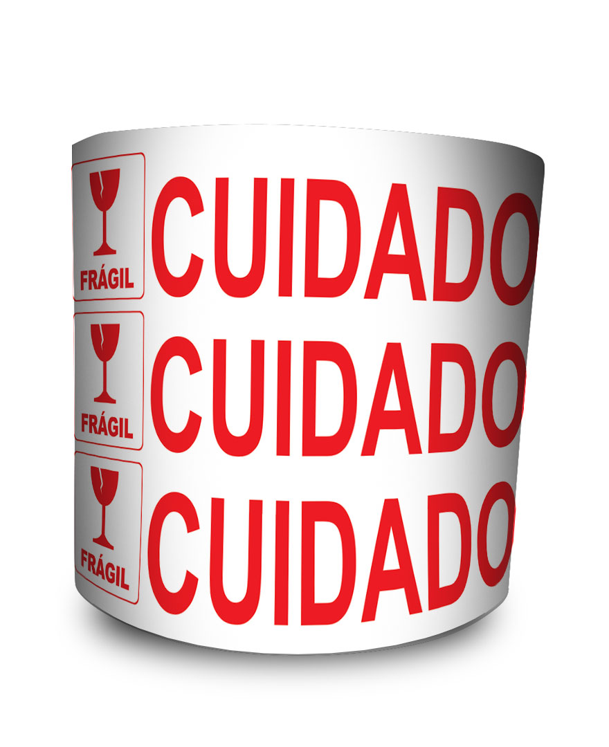 Etiquetas Adesivas Gigante Cuidado Frágil 1000 Etiquetas - imagem 1