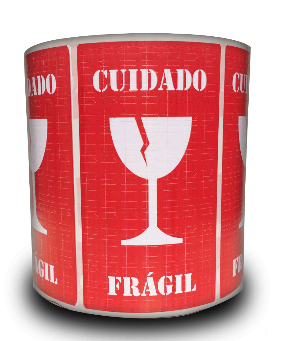 Etiquetas Adesivas Selo Frágil Taça 500 Unidades - imagem 1